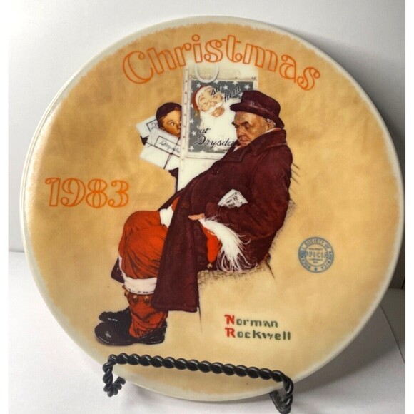 Knowles Norman Rockwell Santa in the Subway 1983 Collector Plate with COA - Picture 1 of 9